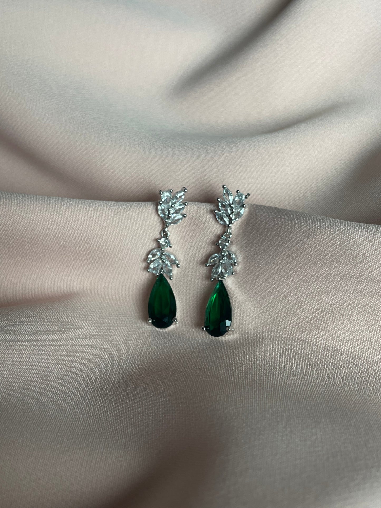 Tara green earrings
