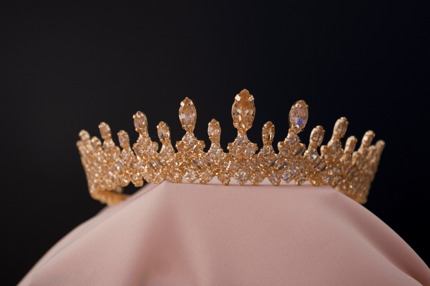 Farzya Goud tiara bruids kroon haar accessoires